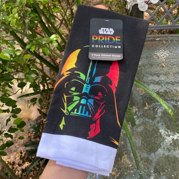 Disney Star Wars Darth Vader Pride Black & Rainbow Towels NWT - Picture 10 of 12